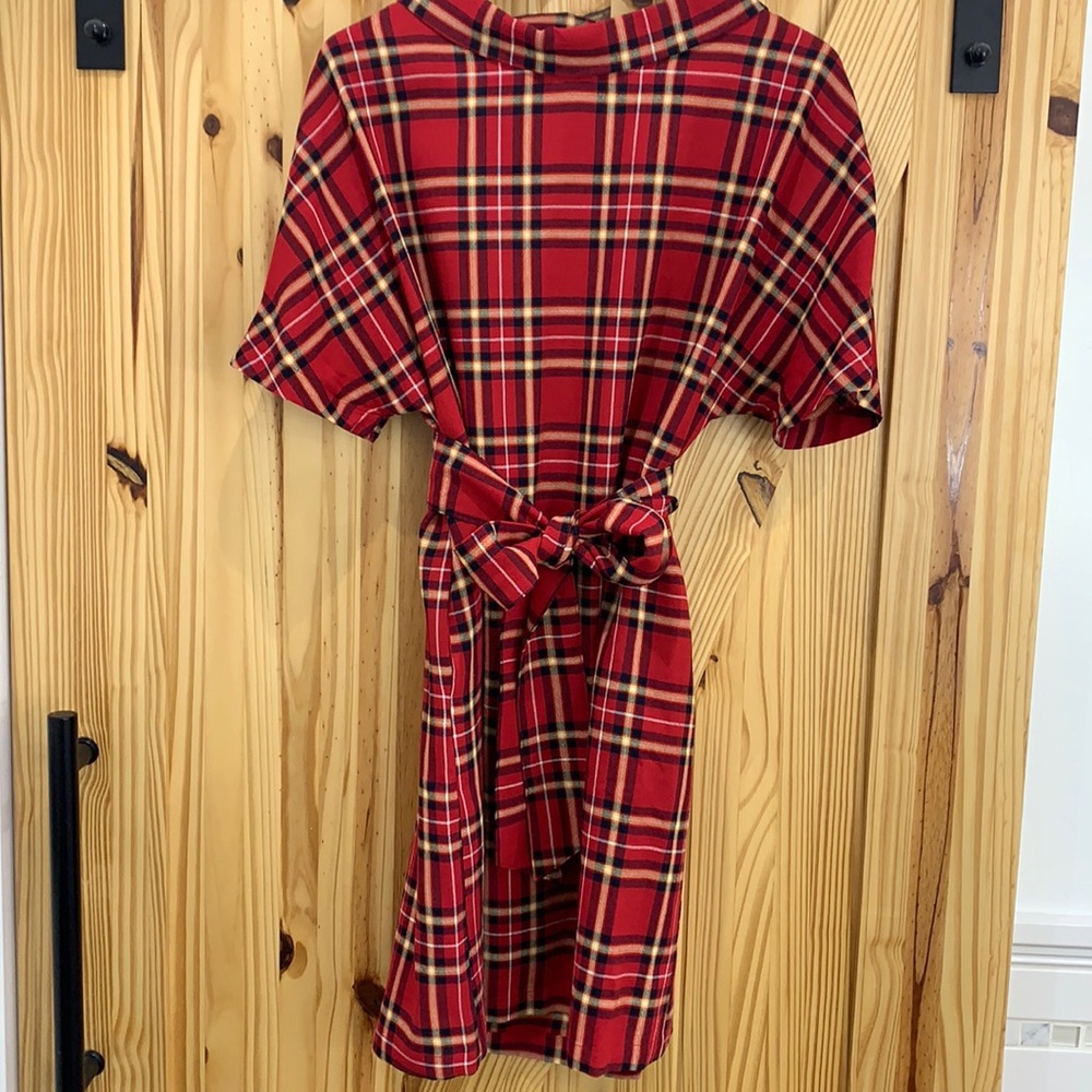 Antoine and Lili plaid dress